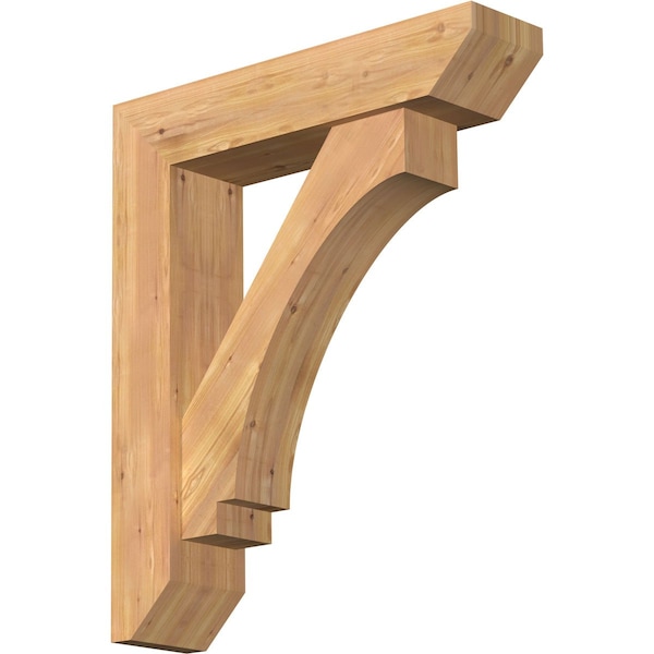 Ekena Millwork Imperial Slat Smooth Bracket w/ Offset Brace, Western Red Cedar, 7 1/2"W x 32"D x 38"H BKT0806X32X38IMP06SWR - main